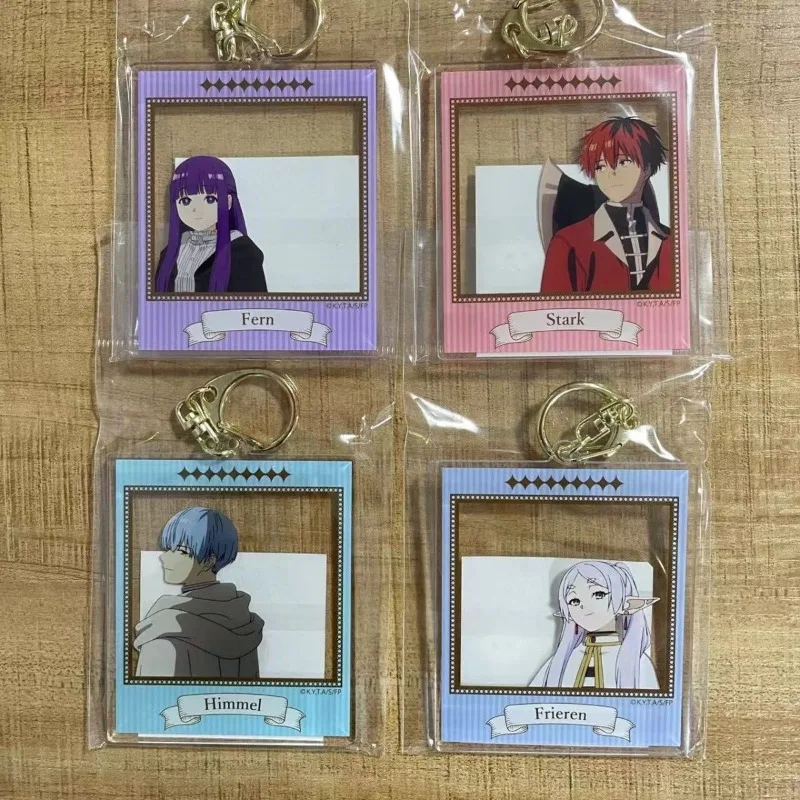 4 Styles Anime Transparent card Keychain Cartoon Figure Bag Key Chain Acrylic Pendent Keyring Birthday Gift