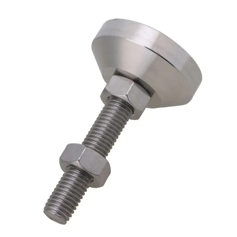 yes4Pcs 304 Stainless Steel Adjustable Feet Thread Dia M12x50mm Fixed  Leveling feet foot for Machine Furniture 1.5 ton load
