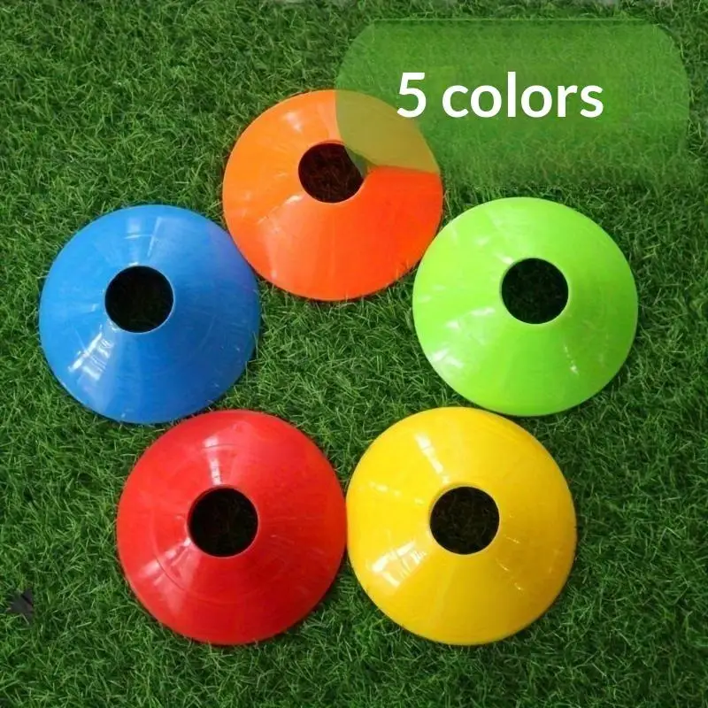 5Pcs All-Age Multicolor Plastic Training Marker Discs for Recreational Soccer Basketball Skill Training