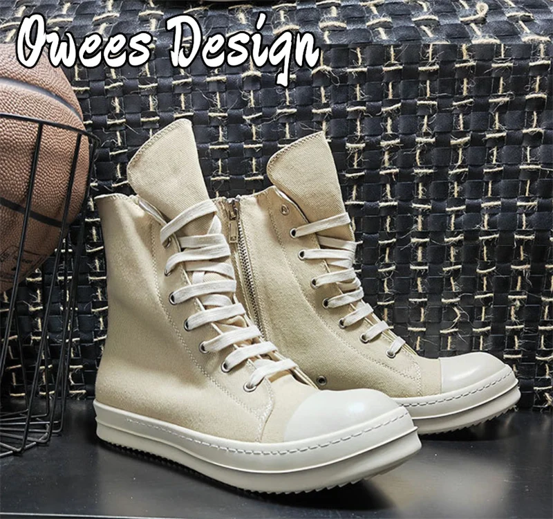 Owees Design Rick High Street Canvas Shoes Women's Sneakers Streetwear Male Casual Skate Original Design Luxury Running Shoes