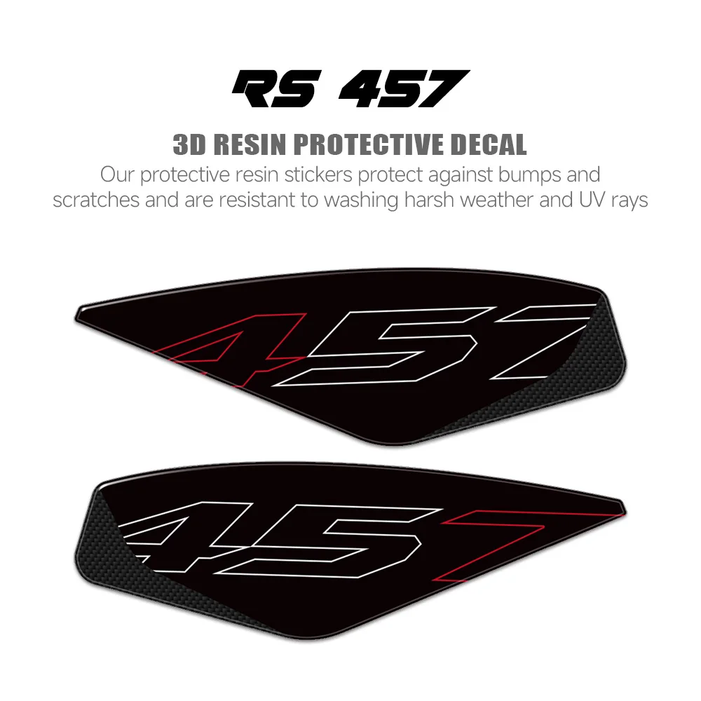 

For Aprilia RS 457 2024-2025 Accessories 3D Resin Decal Kit Tank Pad Side Protection Waterproof Decals