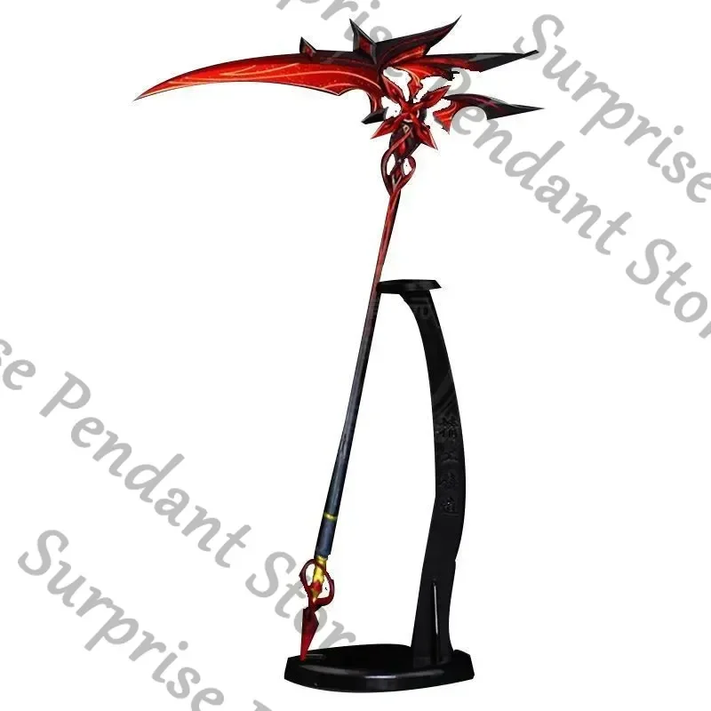 Genshin Impact  Game ambitus Crimson Moon's Semblance metal sickle Arlecchino COS prop 22cm Cool  handmade  model