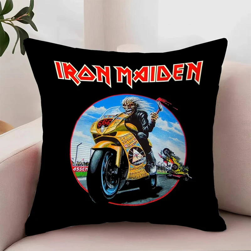 

I-Iron Maiden Fan Gifts Decorative Pillowcase 40x40 Cushion Cover 45*45 Covers for Bed Pillows Home Decor 45x45 Cushions Cover