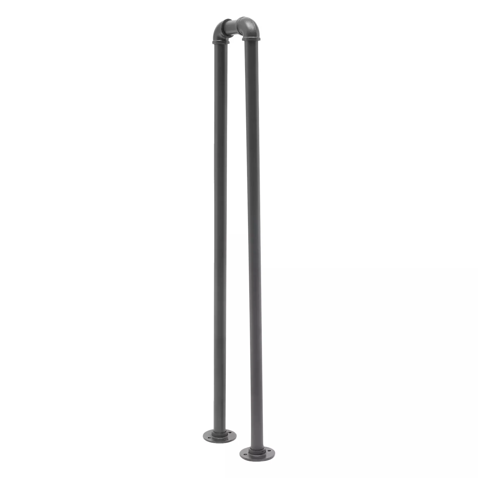 Retro 100cm U-Shaped Stair Handrail, Non-Slip Safety Black Railing for Indoor and Outdoor Spaces