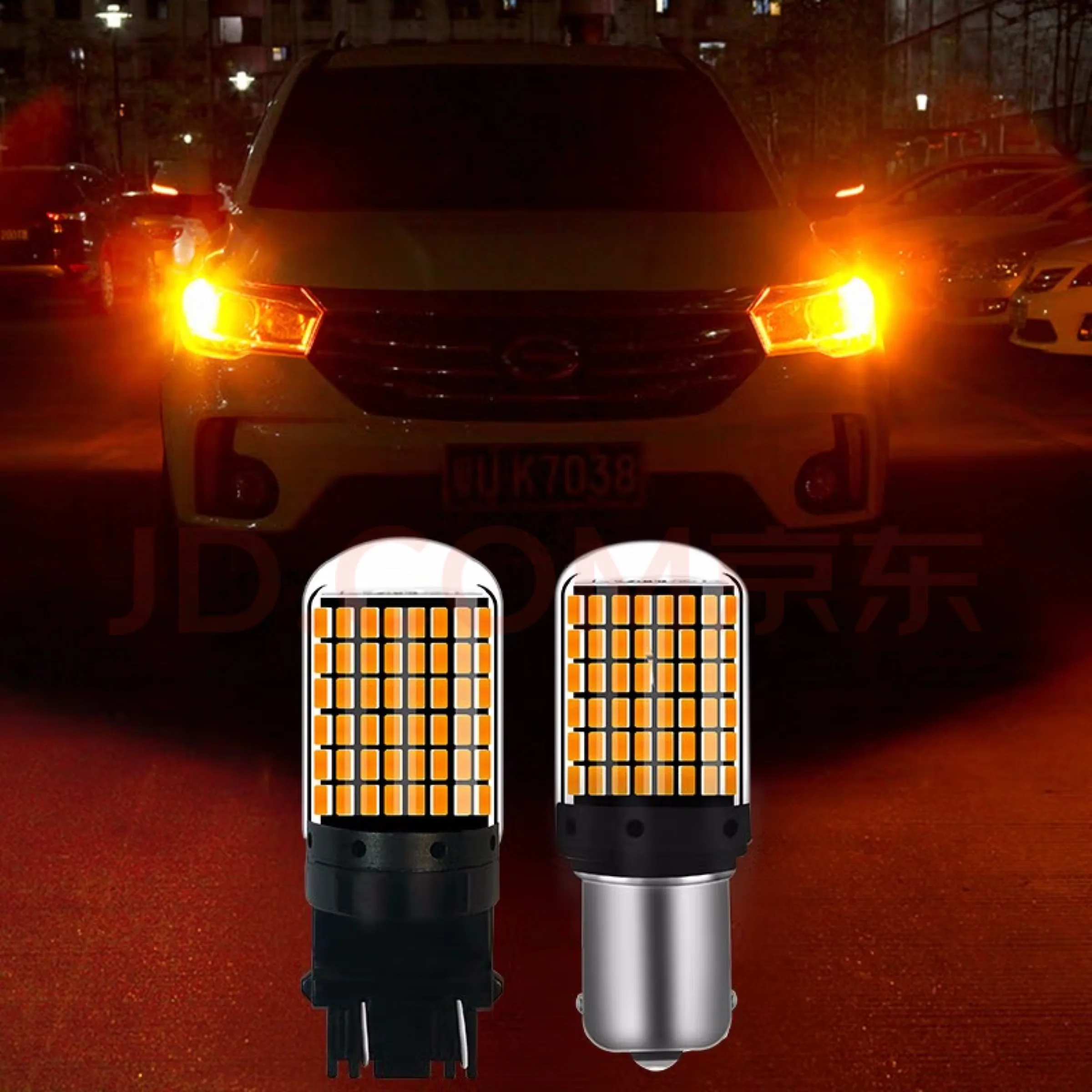 

2PCS P21W PY21W BA15S 1156 BAU15S Car LED Bulb T20 WY21W W21W 7443 High Power LED Signal Light Canbus No error Auto Reverse Lamp