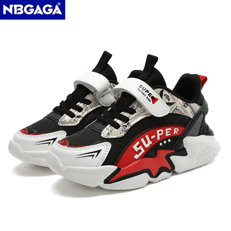 Sport Kids Sneakers Boys Casual Shoes For 5-16Years Old Children Tennis Leather Non Slip Fashion Running Shoes