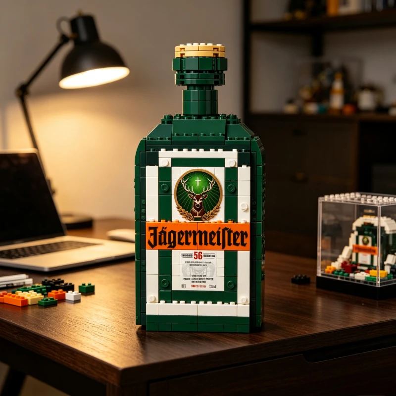 Коллекционная модель-конструктор бутылки Jägermeister: креативный подарок для ценителей алкоголя и коллекционеров