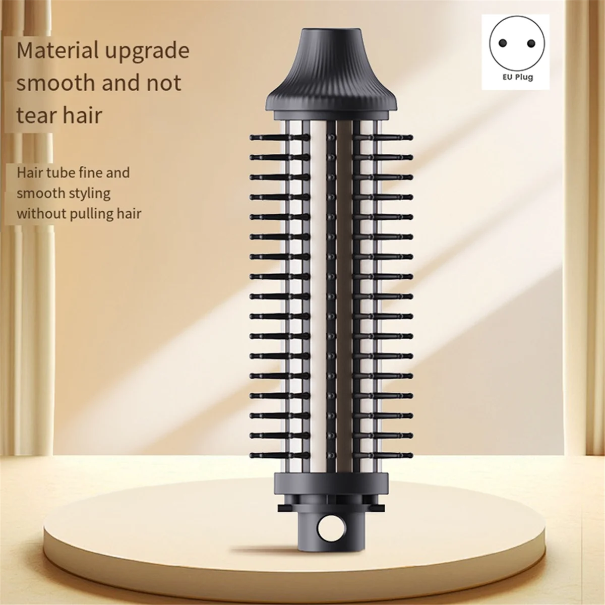 فرشاة حرارية ABJZ فرشاة مستديرة ساخنة أيونية لمظهر النفخ، مكواة تجعيد الشعر الساخن مع 10 إعدادات لدرجة الحرارة، قابس الاتحاد الأوروبي