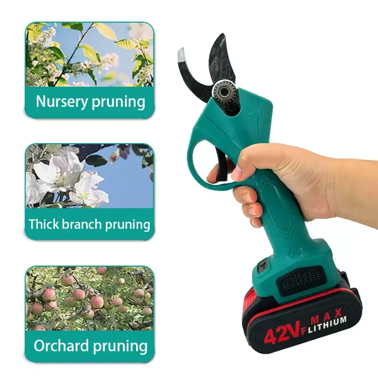 Lithium Battery Powered Cordless Electric Pruning Operated Tree Pruner Cutting Scissors Pruner Shears For Yards