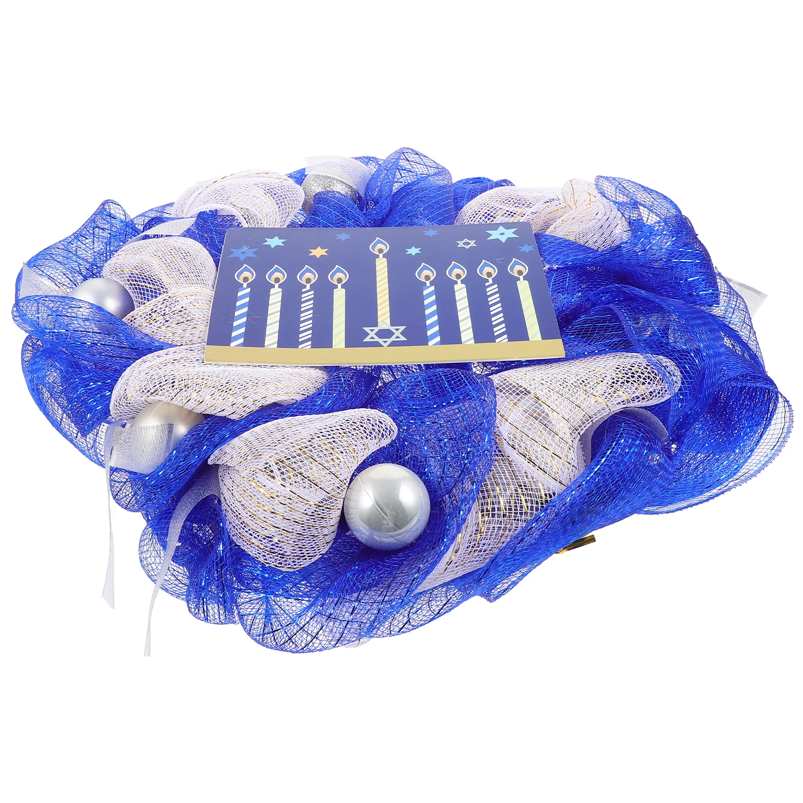 

Wreath for Door Chanukah Outdoor Wreaths Front Sign Fabric Office Decorative Wall