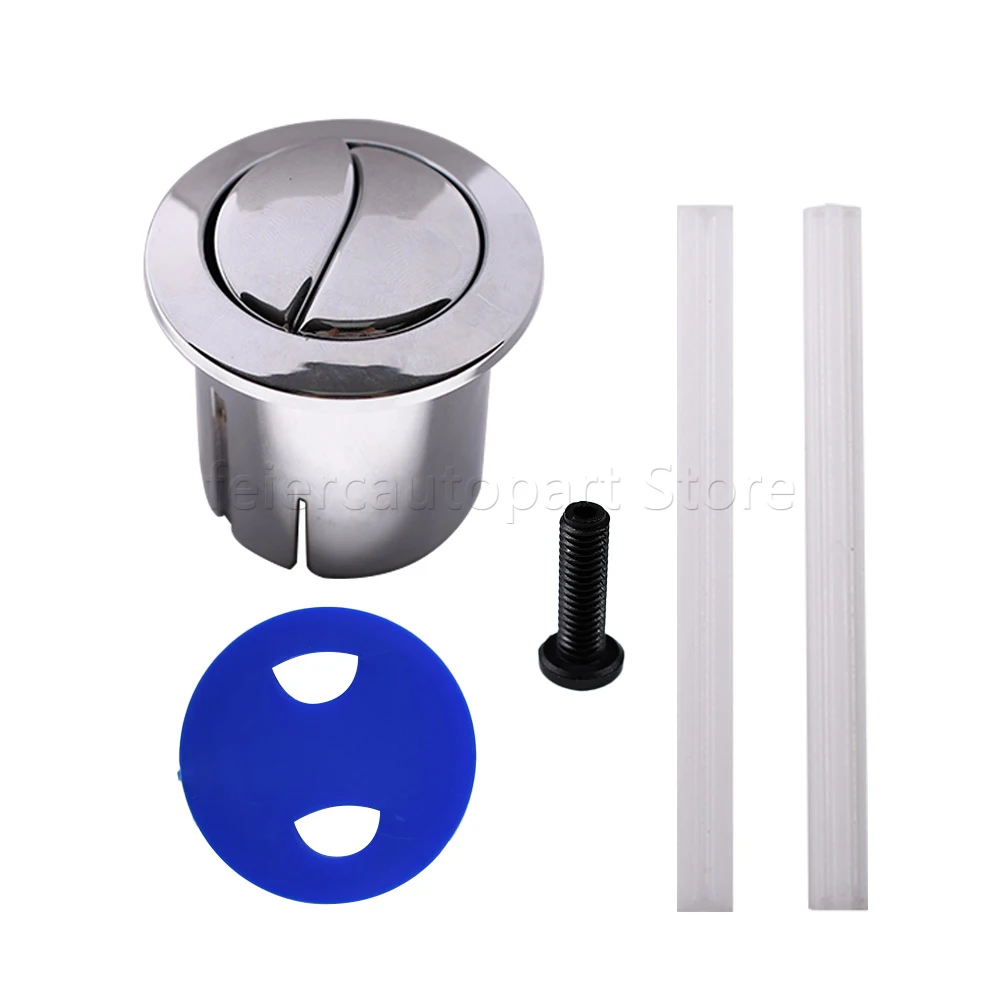 Chrome Flush Push Button & Plain Push Rods Short Body For Roca D1D Dual  AH0002100R 822040001 Old Style