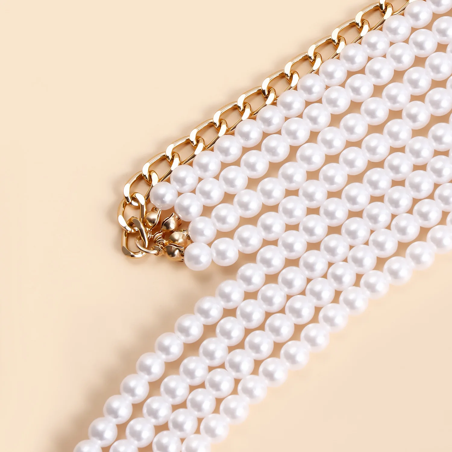 الخصر مجوهرات الأزياء متعدد الطبقات تقليد اللؤلؤ حلقة معدنية شرابة قلادة الخصر سلسلة تنوعا الجسم سلسلة تي شيرت سلسلة القميص