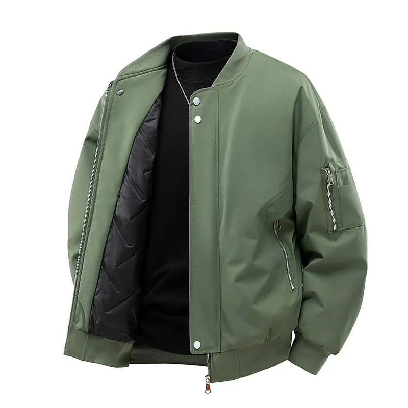 

Men's Outdoor Sports and Leisure Windproof Breathable Thick Cotton Baseball Jacket Fashionable Cool Warm Cotton Jacket