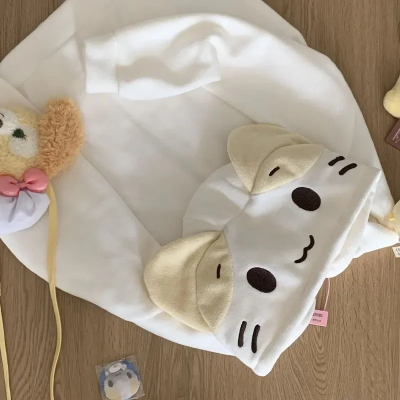 Women's Cute Lolita Oversized Japanese Soft Girl Zipper Sweatshirt Casual Cartoon Style Fleece Hoodie Cute Core Cardigan