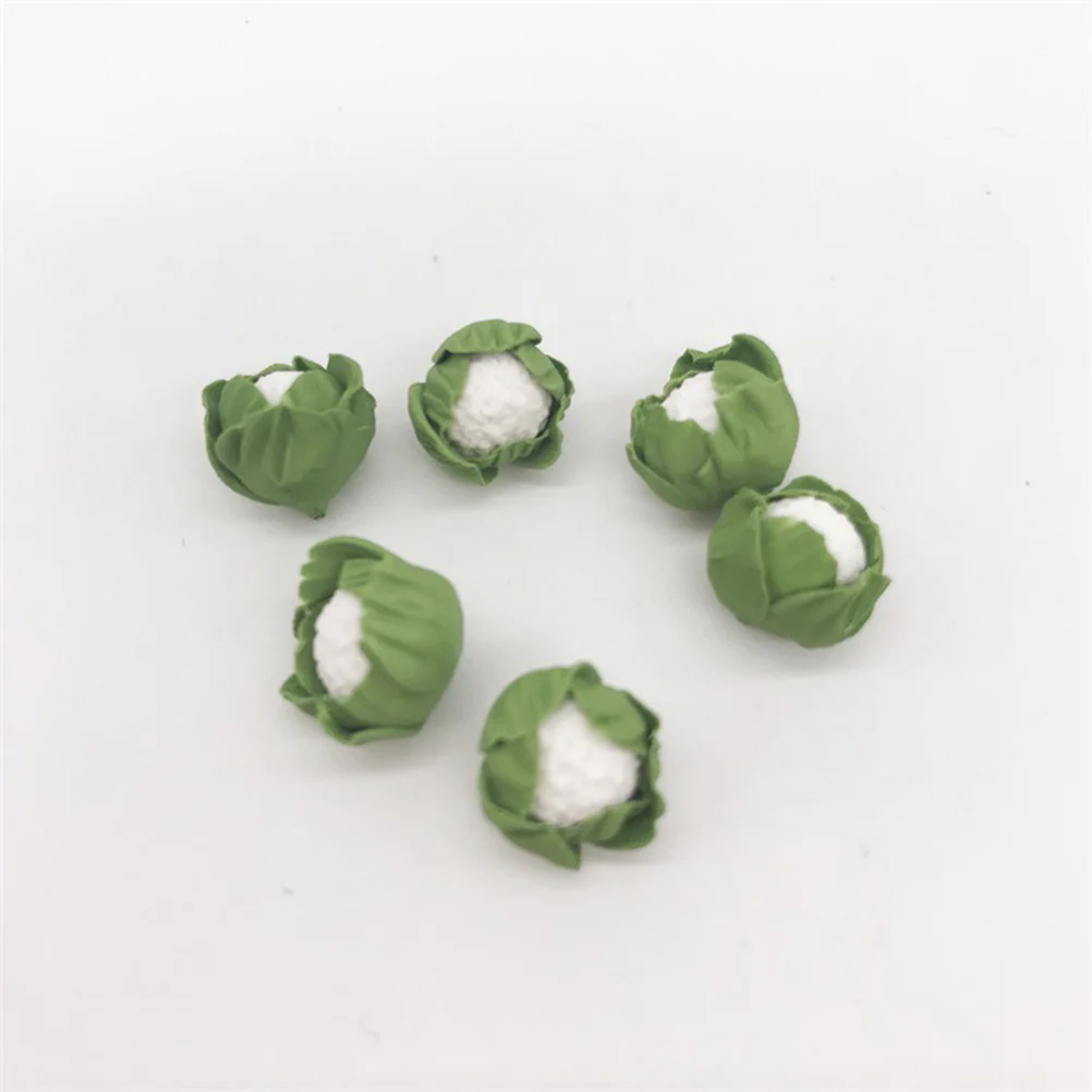 5 stuks simulatie miniaturen bloemstuk realistische nep klei groenten voor poppenhuis keuken tuin kinderen doe-het-zelf decor groen