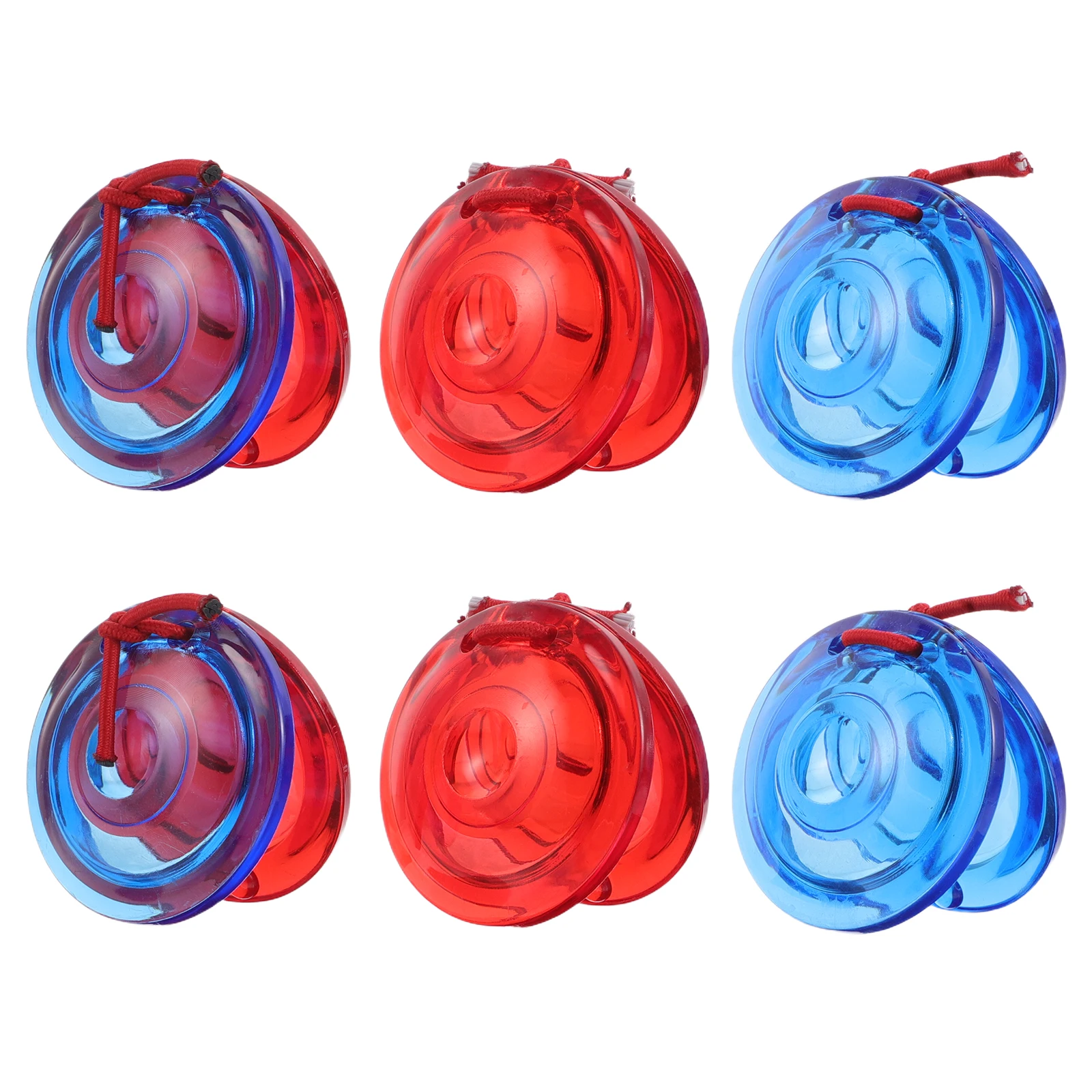 

6 Pcs 's Percussion Instrument Preschool Plastic Dance Castanets Board