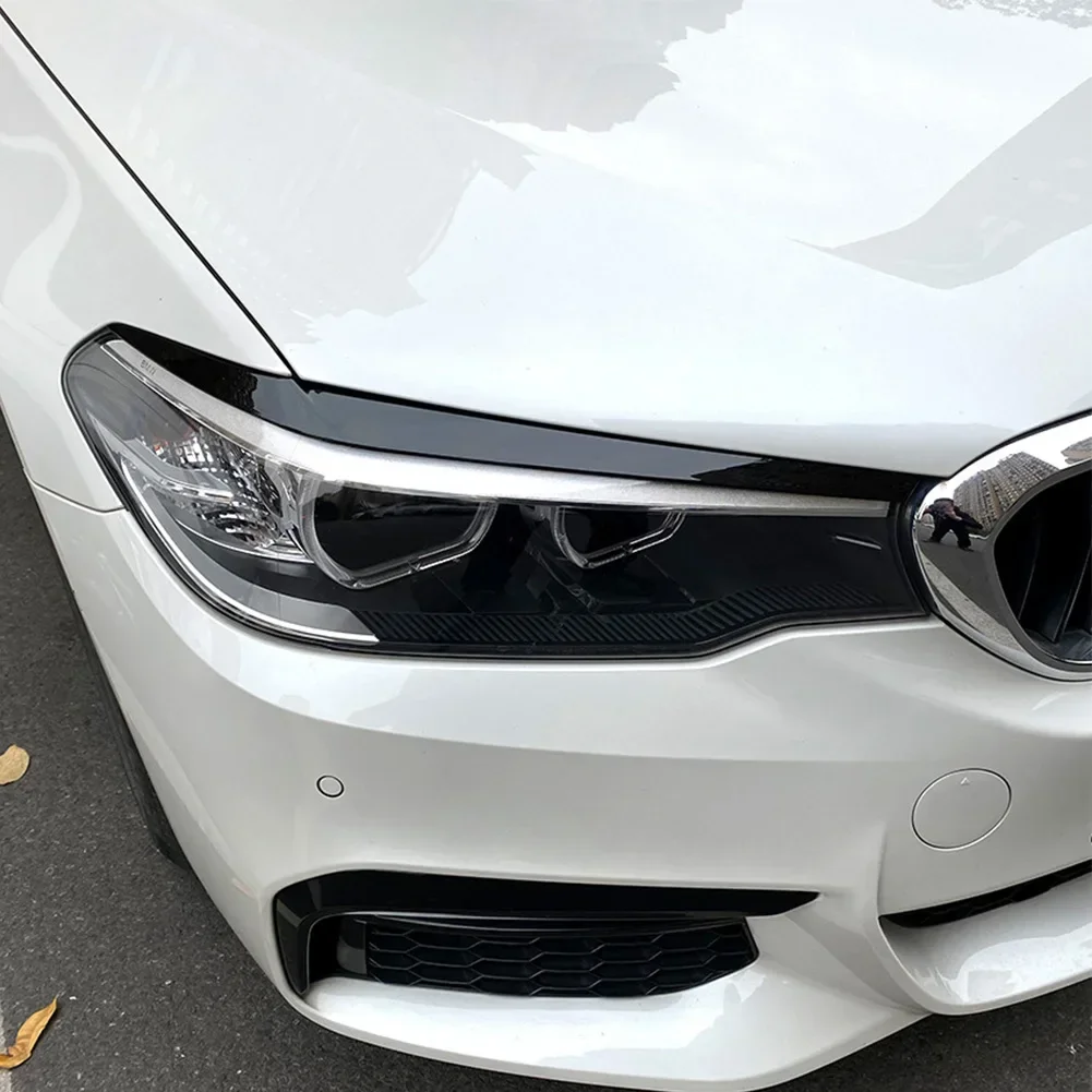 1Pair Car Front Headlight Eyelid Eyebrow Trims For-BMW G30/G31/G3817-21 Headlight Header Exterior Trim Car Sticker Modification