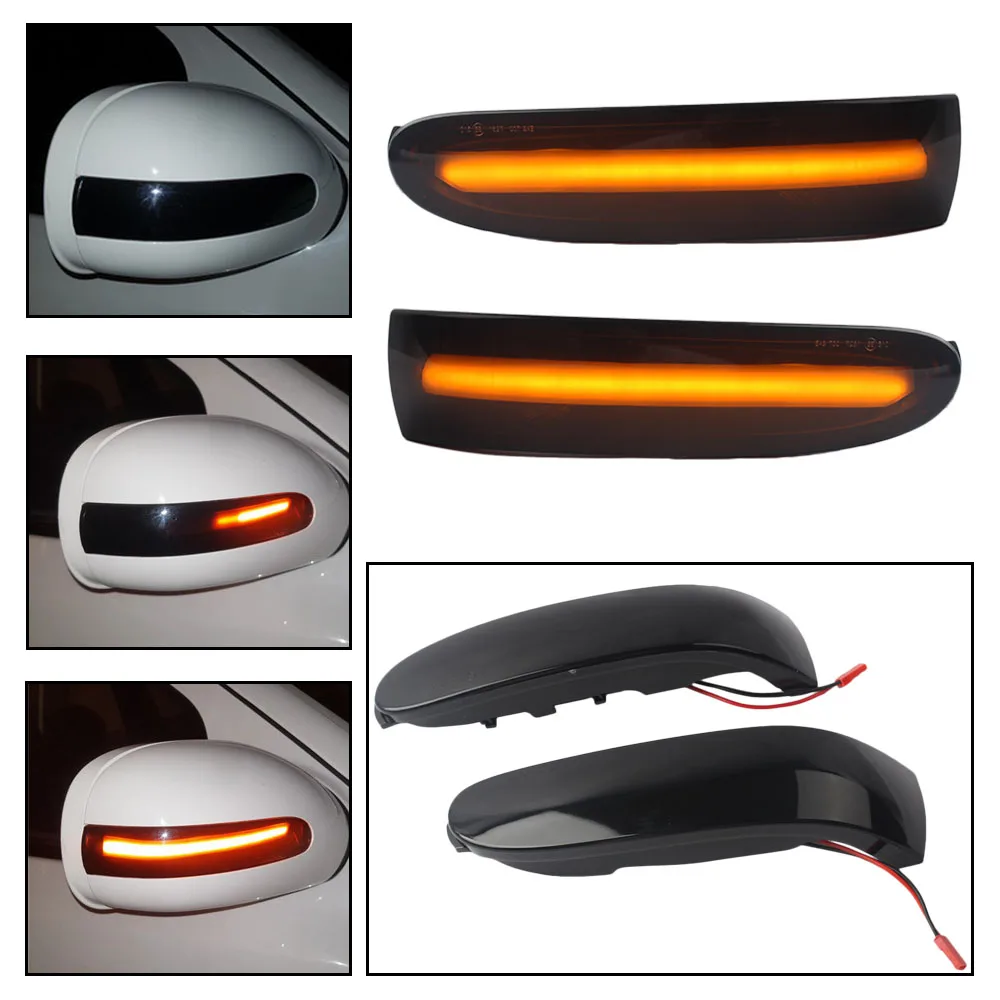 2pcs Car LED Side Mirror Turn Signal Lights For Mercedes-Benz R-Class W251 2006-2010 M-Class W164 2005-2008 X164 2006-2010