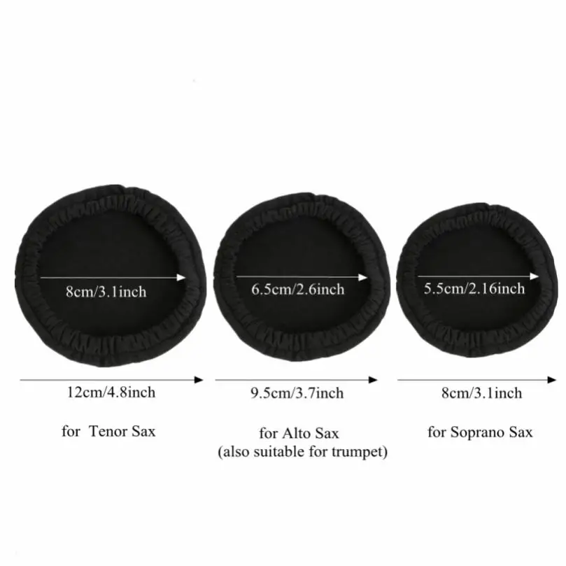 Reusable Polyester Cotton Sax Trumpet Horn Mute Hat Cover forTenor / Alto / Soprano Saxophone Dustproof and Silence