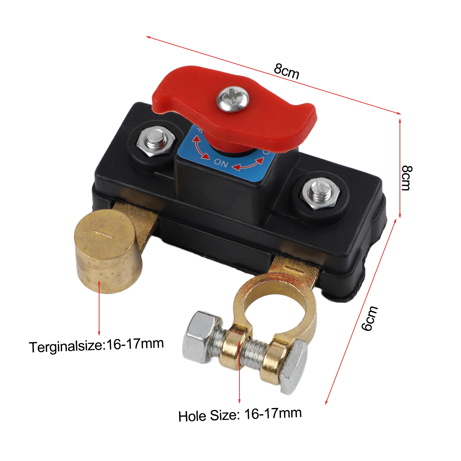 Car Disconnect Switch Brass Power Switch Power Management Easy ON OFF Operation For 12V Systems For 24V Systems