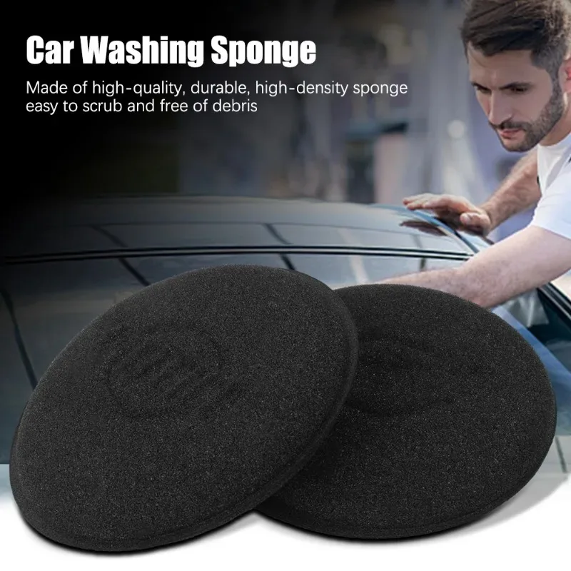 30pcs Car Waxing Sponge Applicator Pads Circular Edge Pressing Car Waxing Polishing Cleaning Tool Car Waxing Polish Foam Sponges