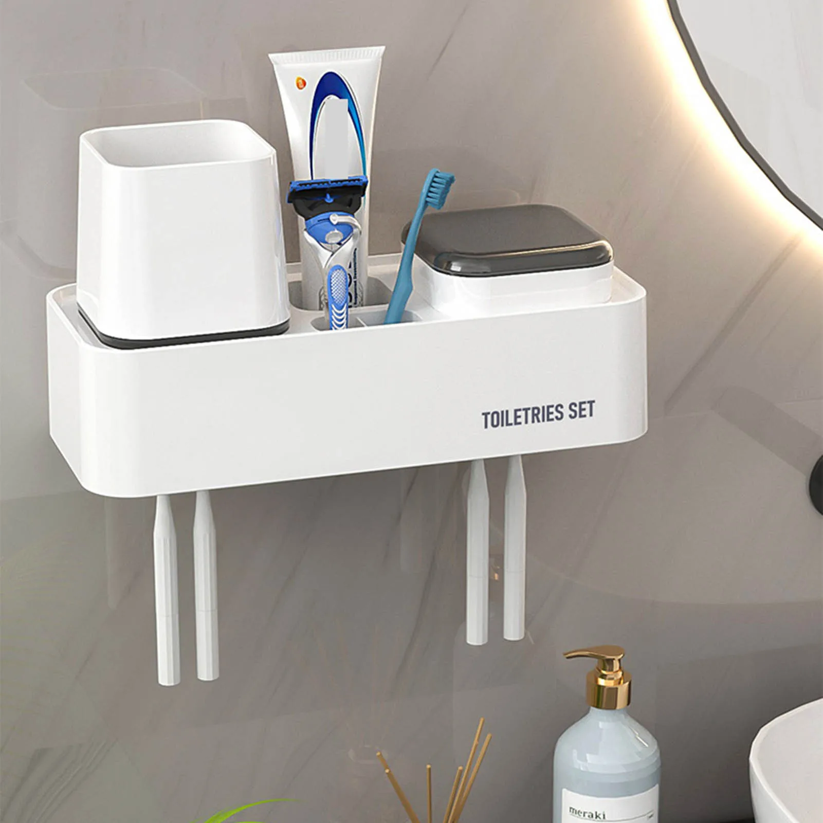 Zahnbürsten halter für Badezimmer Zahnbürste Tasse Caddy Bad zubehör für zu Hause Hotel Schlafsaal