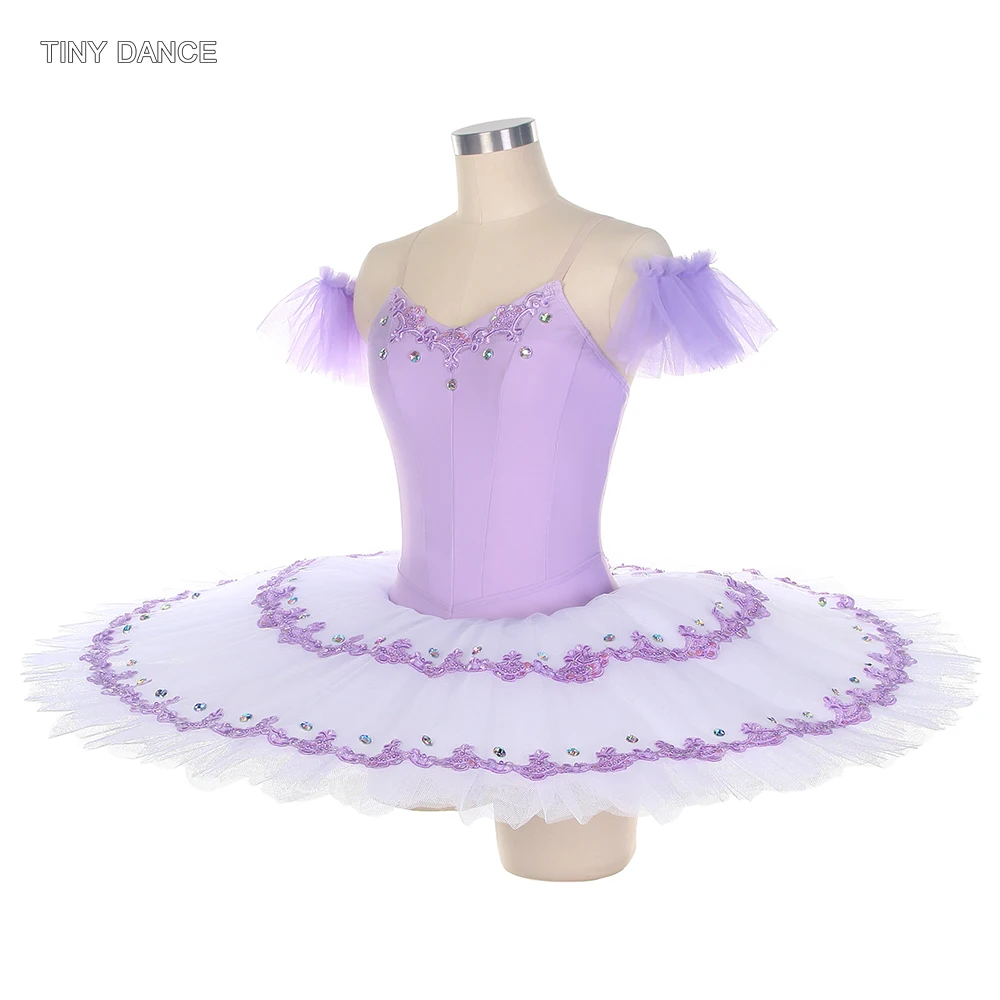 GDC lilas professionnel Tutu filles classique Ballet danse Tutu Solo danse crêpe Tutus ballerine robes femmes Dancewear BLL409