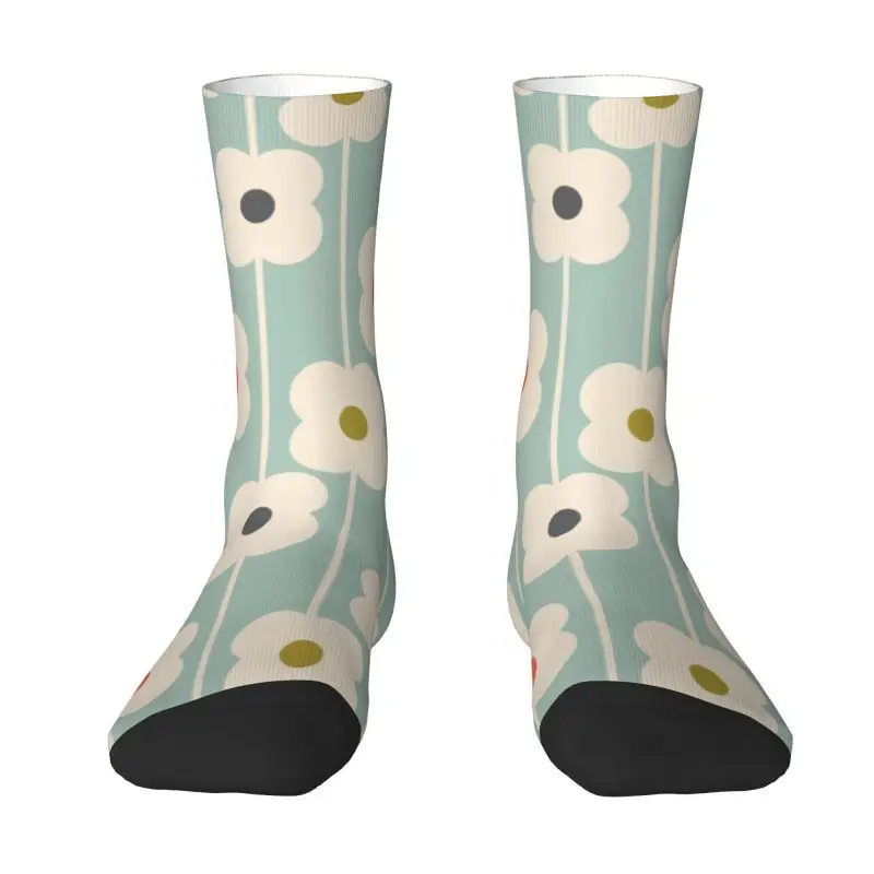 

Funny Men's Orla Kiely Abstract Scandinavian Flowers Dress Socks Unisex Comfortable Warm 3D Printing Crew Socks