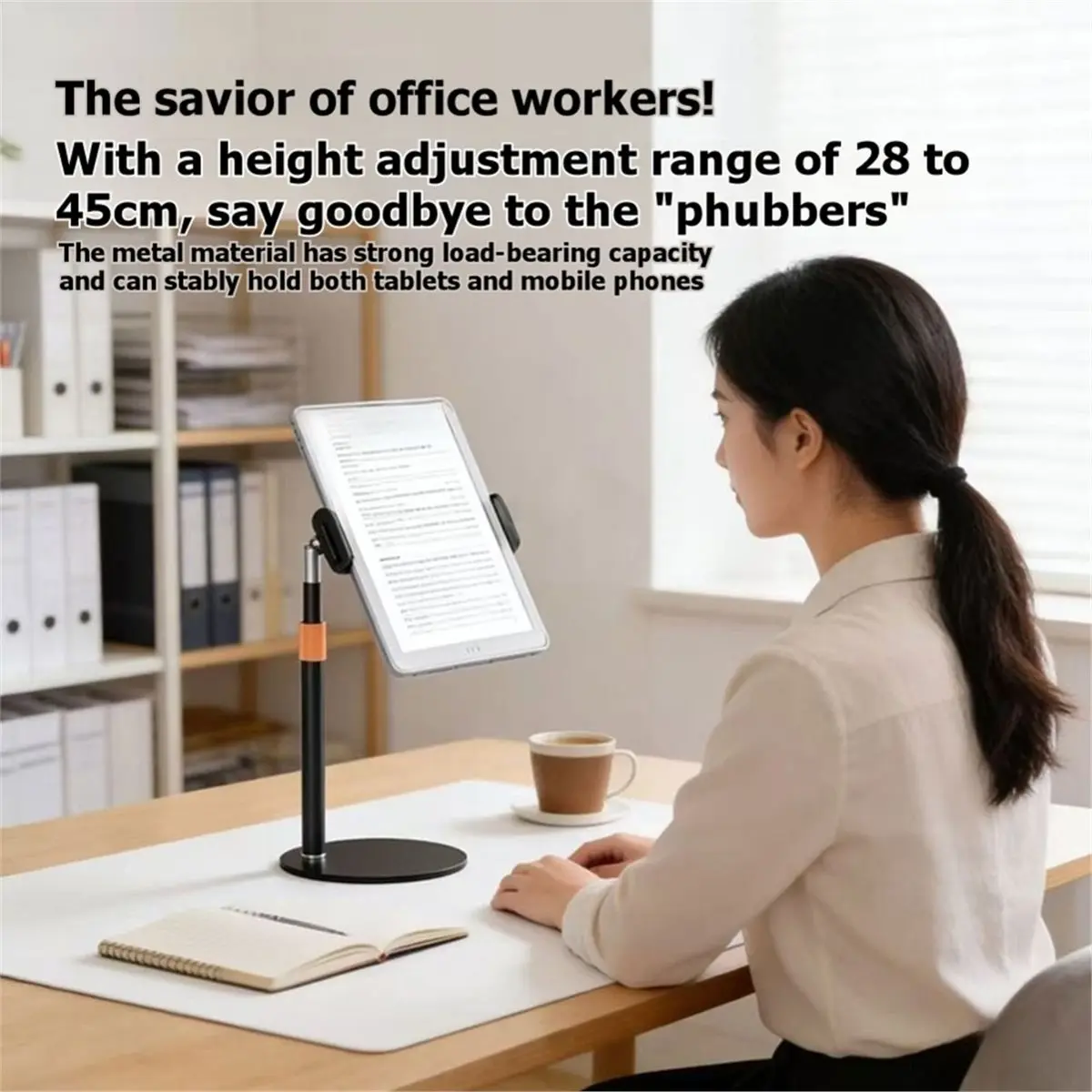DT89 NEW Mobile Phone Tablet Holder Desktop Stand 360° Adjustable Length Angle for -Watching Live Straming Video