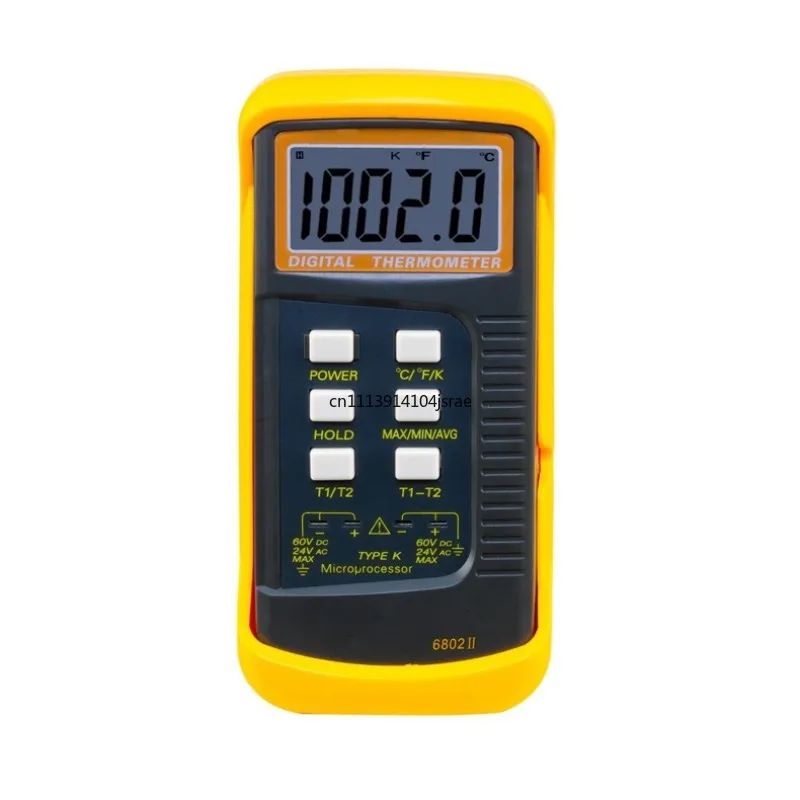 6802 Dual Channel Digital Thermometer Portable Electronic Temperature Meter Digital Temperature Measuring Tester