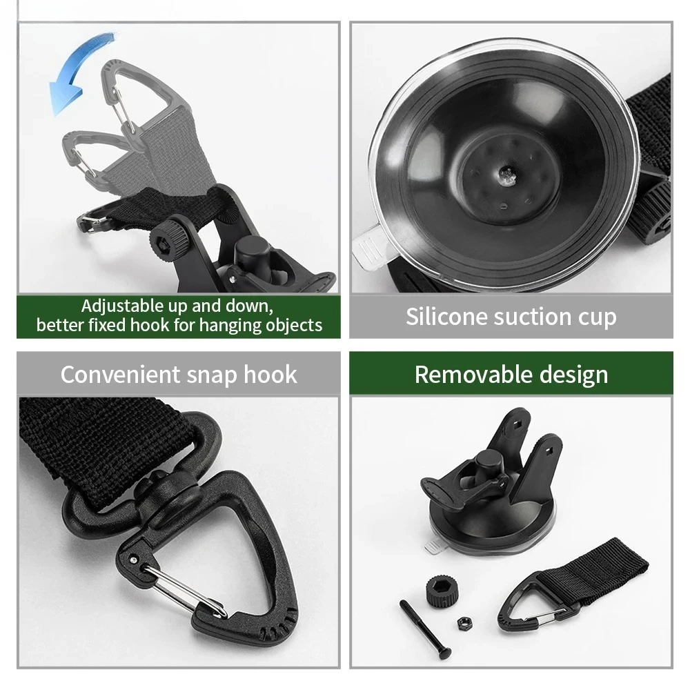 2/4 Peças Gancho de Sucção para Tenda de Carro, Fixadores Laterais para Toldo, Acessório para Acampamento ao Ar Livre, Van e RV, Gancho de Segurança para Carro e RV