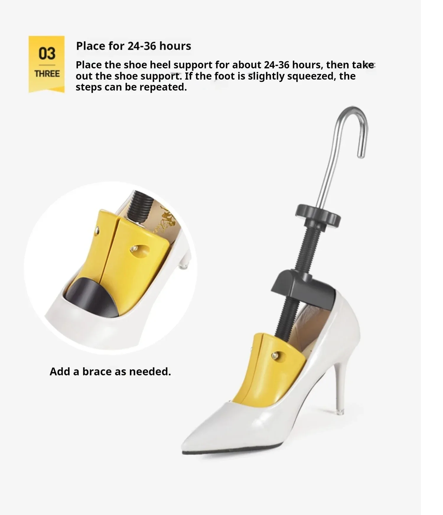 Praktischer Schuhspanner, verstellbare Länge, Breite, Schuhspanner, Stiefelhalter, Former, Unterstützung, Schuhspanner, für Männer und Frauen, Absätze, Schuhe, Baum – Detail 7