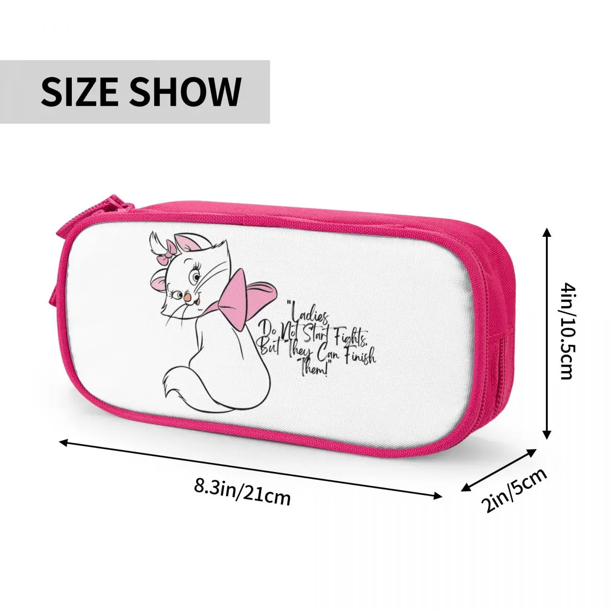 Imagem -06 - Estojo Bonito de Lápis Marie Cat Bolsas Clássicos para Meninas e Meninos Grande Armazenamento para Estudantes Presente Escolar