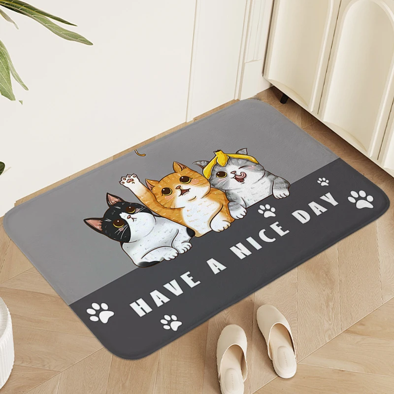 

Welcome Mat Anti Slip Carpet Entrance of House Hallway Washable Non-slip Kitchen Living Room Bathroom Rug Modern Home Decoration