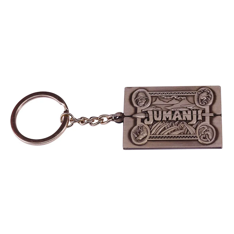 Movie Jumanji Keychain Cute Mysterious Chess Board Keyrings Cool Enamel Lapel Pins Adventure Game Cosplay Props For Friends