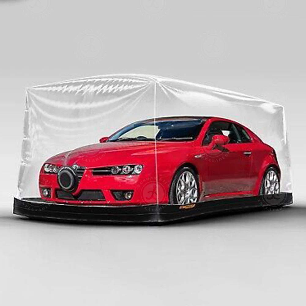 Copertura per auto gonfiabile pieghevole di prezzo di fabbrica Tenda da garage Tenda gonfiabile per auto Tenda per riporre bolle Copertura per auto in PVC trasparente