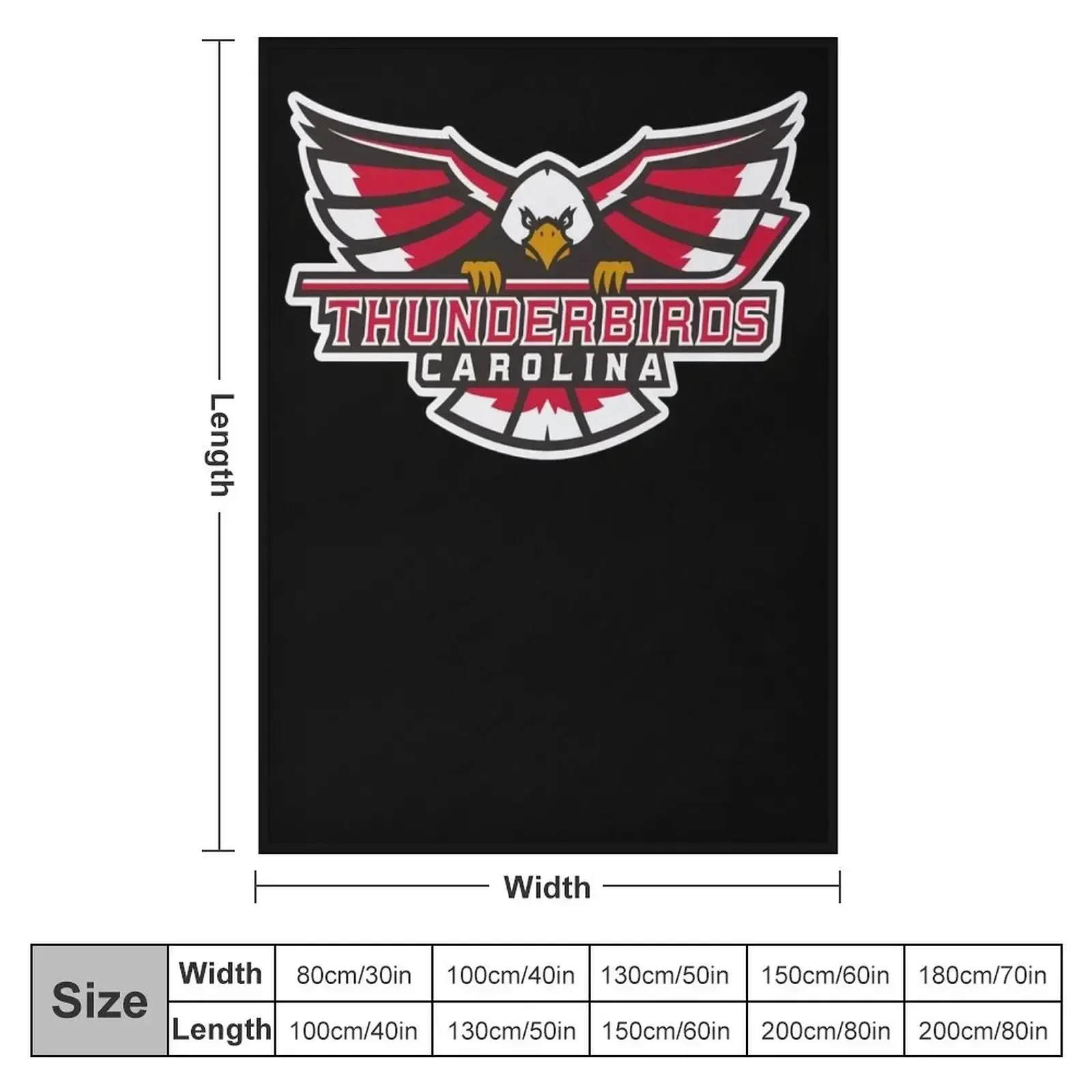 Carolina Thunderbirds Throw Blanket warm winter Luxury St Nap anime Plush Giant Sofa Blankets