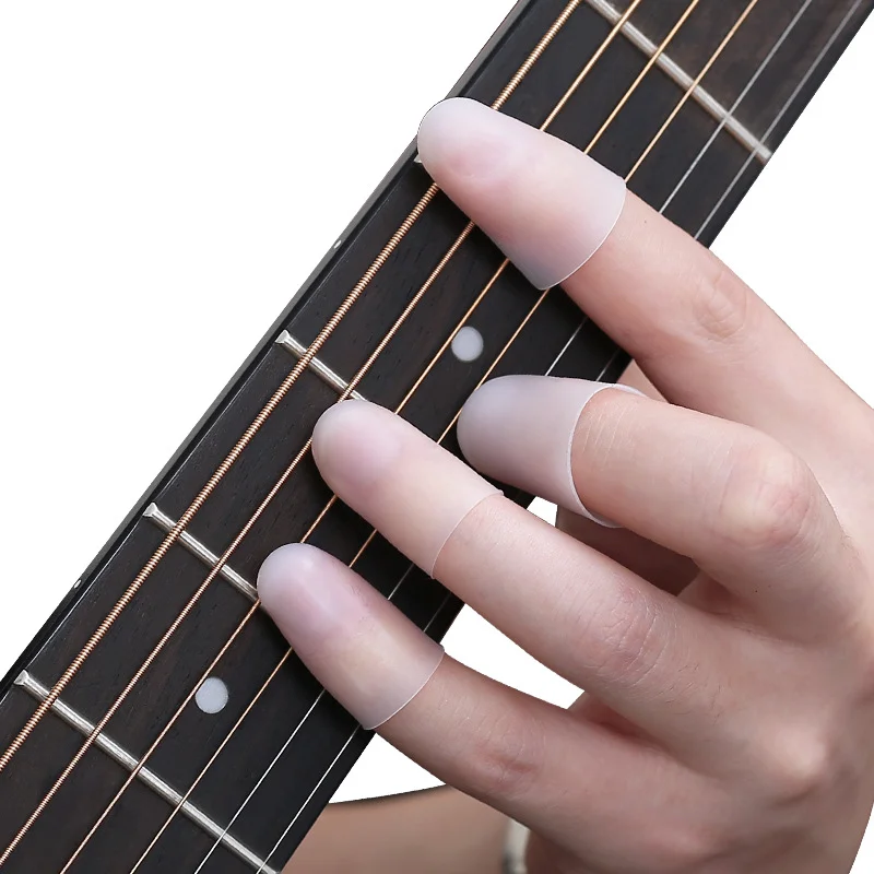 

1 Pc Guitar String Finger Guard Fingertip Protector Silicone Left Hand Finger Protection Press Guitar Parts Accessories S/M/L