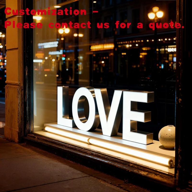 custom.Personalized Customize Luminous Characters Signs Storefront Signage Acrylic Business Advertising Light up Letters De