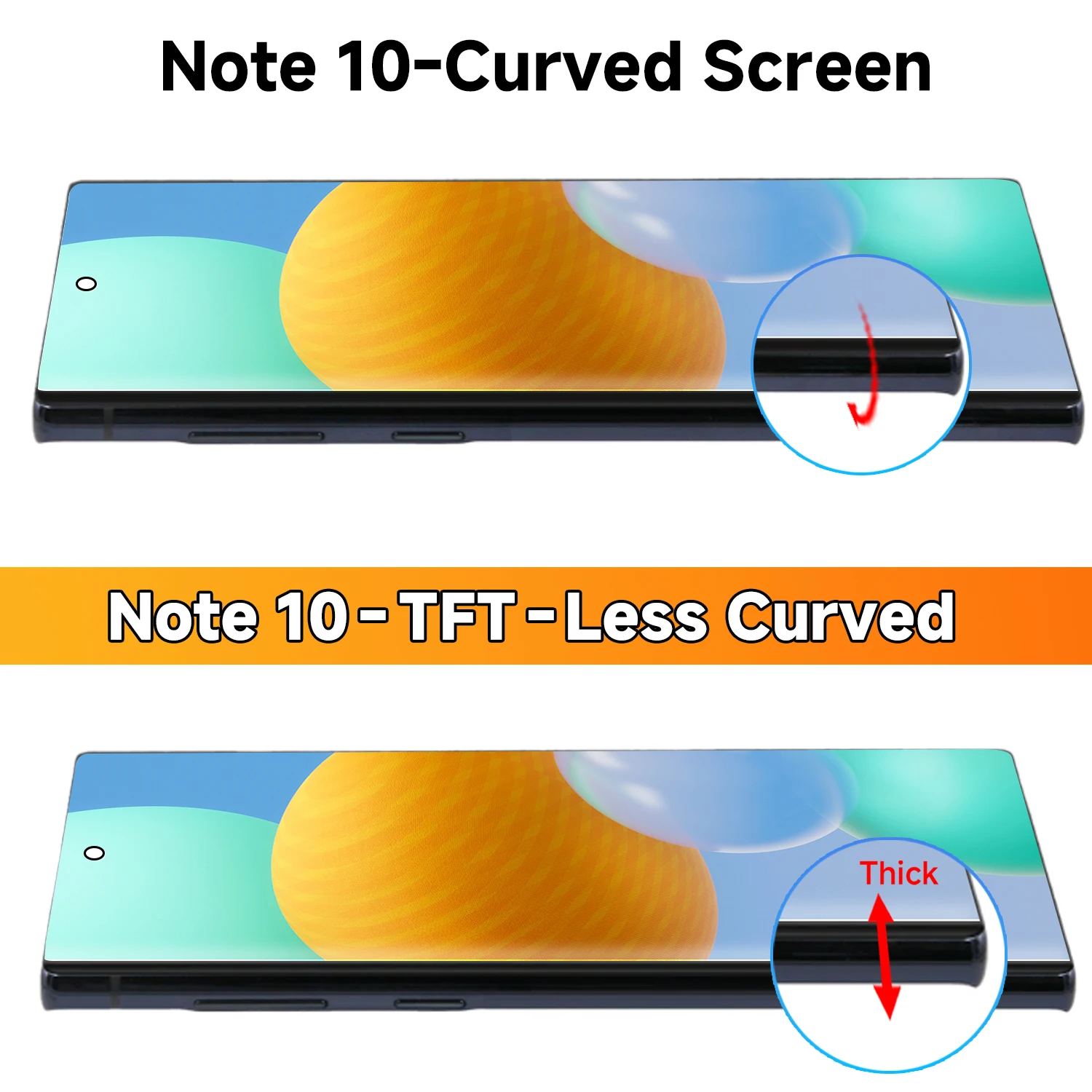 Note10 New TFT For Samsung Galaxy Note 10 N970 N970F Display Touch Screen Digitizer Replace Assembly with Frame