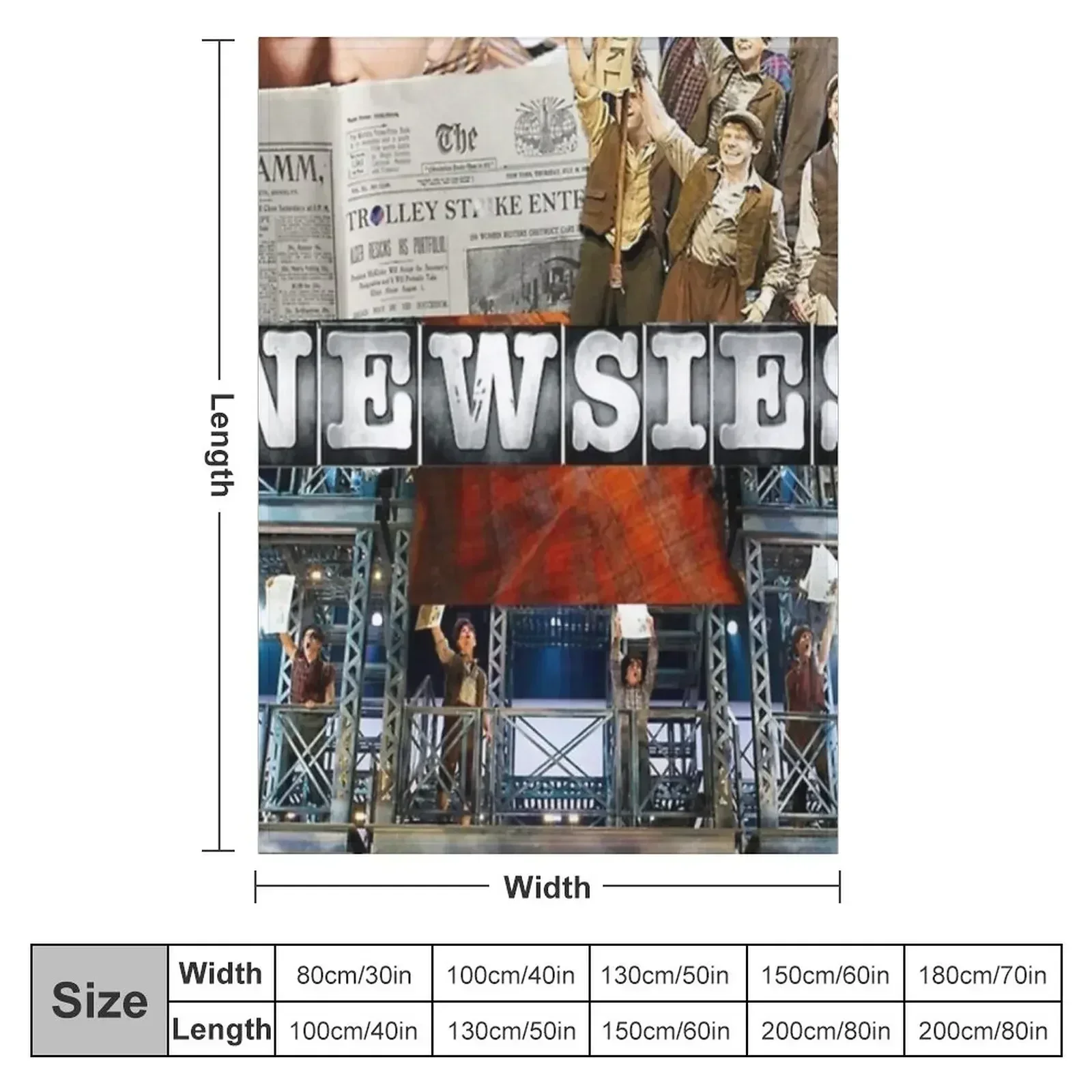 Newsie Throw Blanket Decorative Sofa Thins Tourist Sofa Quilt Blankets