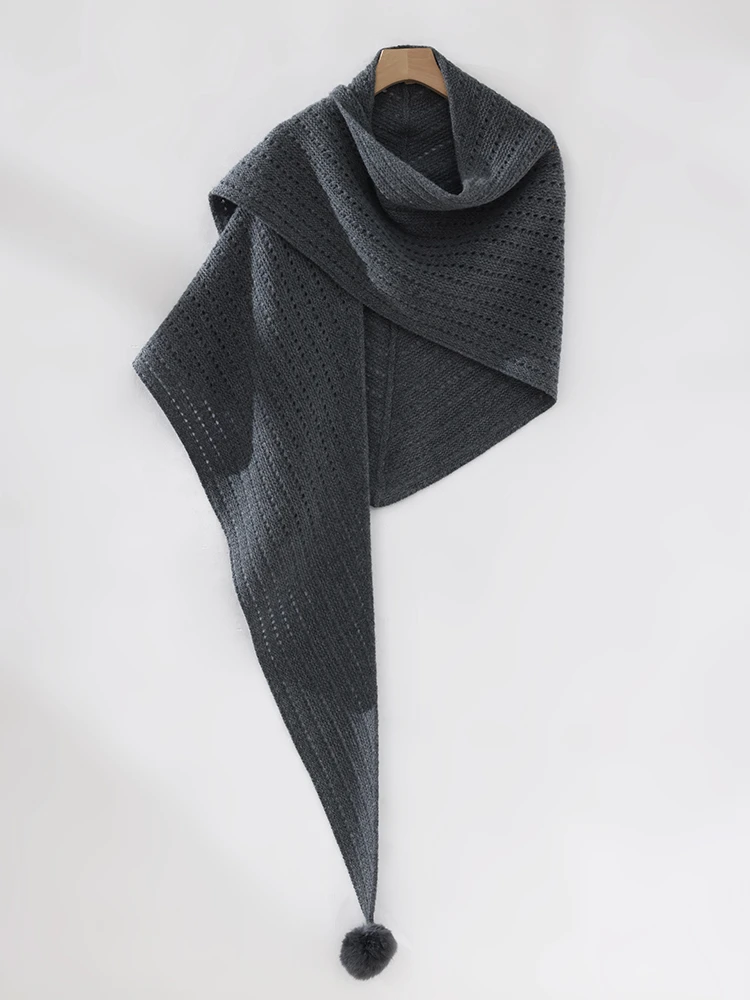 

ADDONEE Роскошные 100% кашемировые шали женские полые большие треугольные шали для волос дизайн шарф шаль осень-зима кашемировый трикотаж накидка