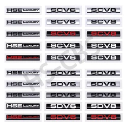 3D ABS HSE Luxury Badge SCV6 SCV8 SDV6 SDV8 Rear Trunk Emblem Car Fender Stickers For Land Rover Discovery Velar Range Rover