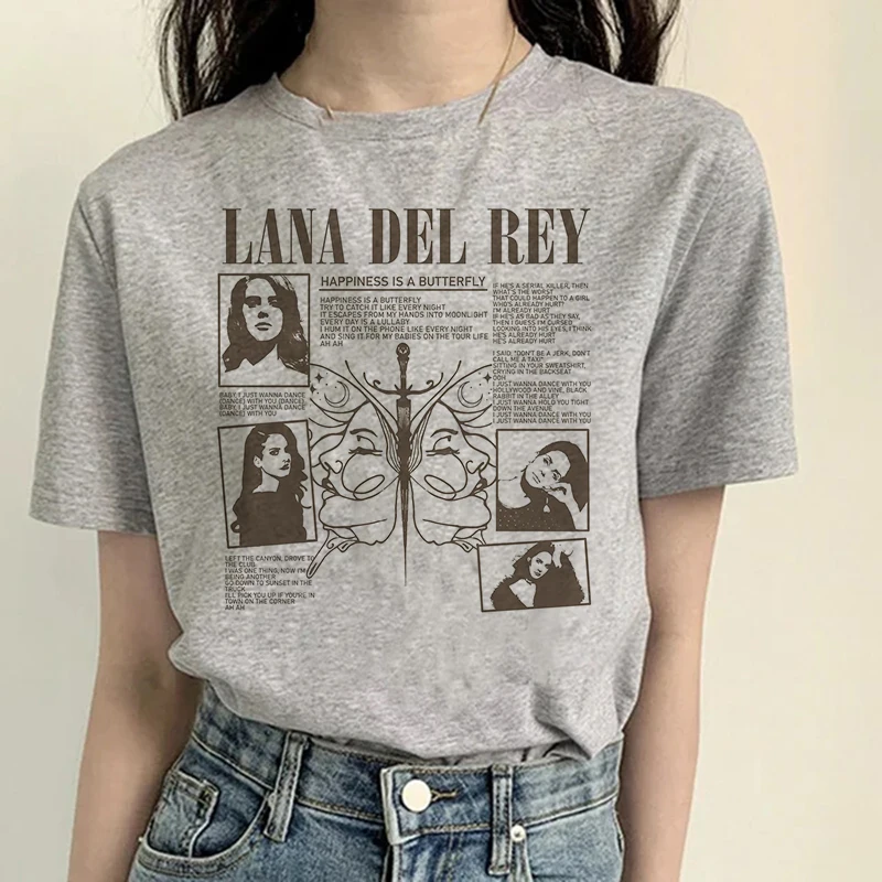 Fashion Singer Lana Del Rey Ldr Sailing Graphics T Shirt Harajuku Women Vintage Short-Sleeve T-Shirt Streetwear Female Tshirt