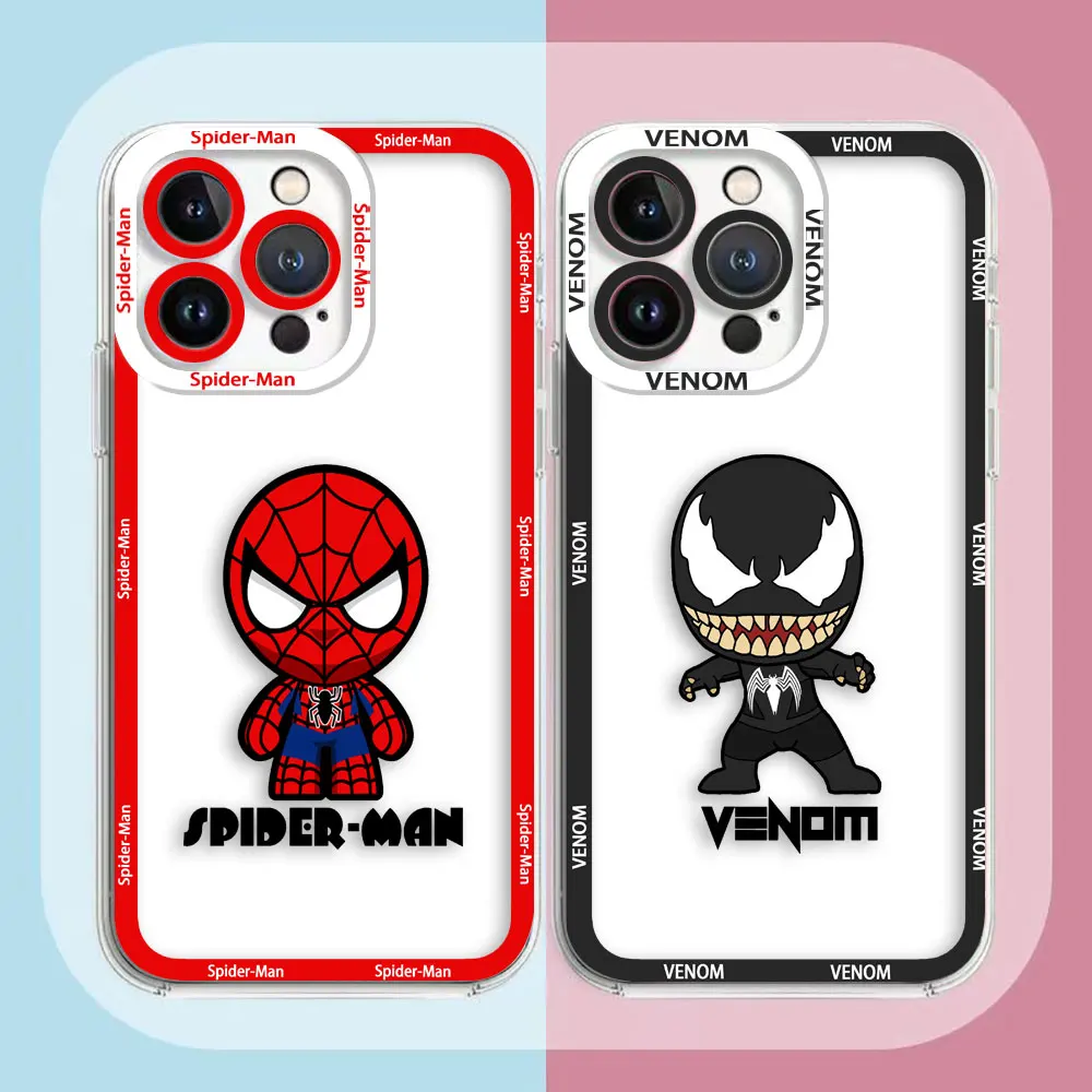 Phone Case For Infinix TECNO POVA 2 3 POP SMART 4 5 6 7 8 NOTE 10 11 12 30 30I CAMON 19 VIP PRO Case Mini Cartoon Marvel Heroes