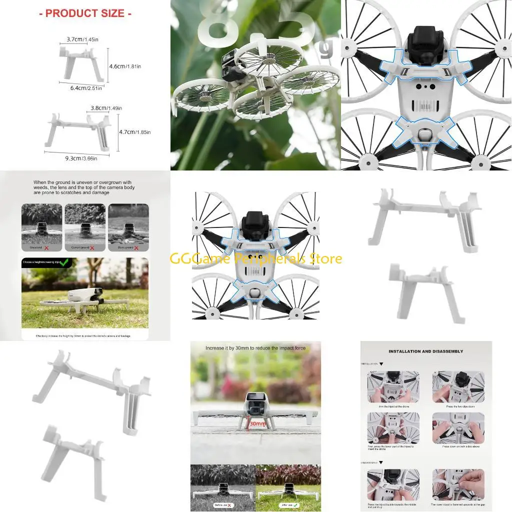 

U55B Lightweight Aircraft Landing Gear with 30mm Ground Clearance for Flip Use