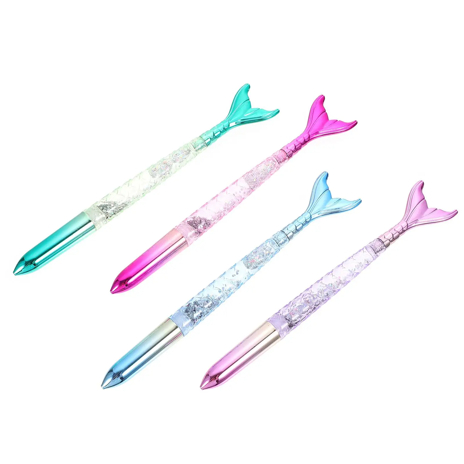 4 Pcs Mermaid Pen Ballpoint Pens Student Gel Stationery Creative Ball-point Ink Writing