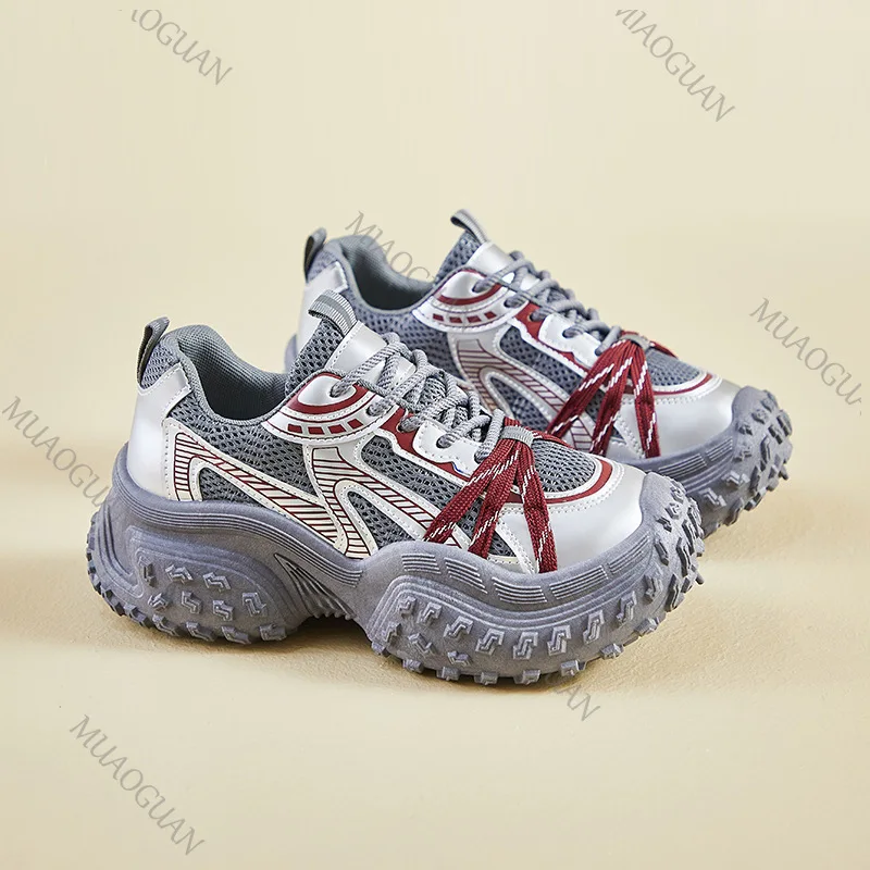 Women Fashion Comfort Sport Sneakers Comfort Anti Slip Shoes Female 4.5CM Casual Height-Increasing Breathable Running Footwears