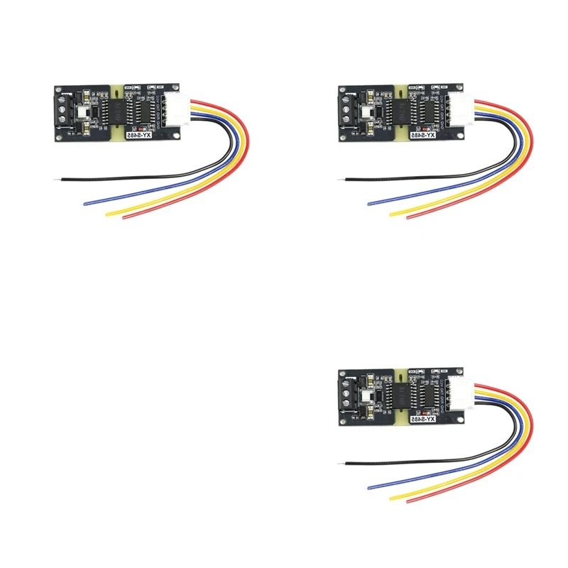 new--3X Industrial-Grade Isolated TTL To RS485 Converter Module With Automatic Signal Control For RS485 To TTL Conversion2.54