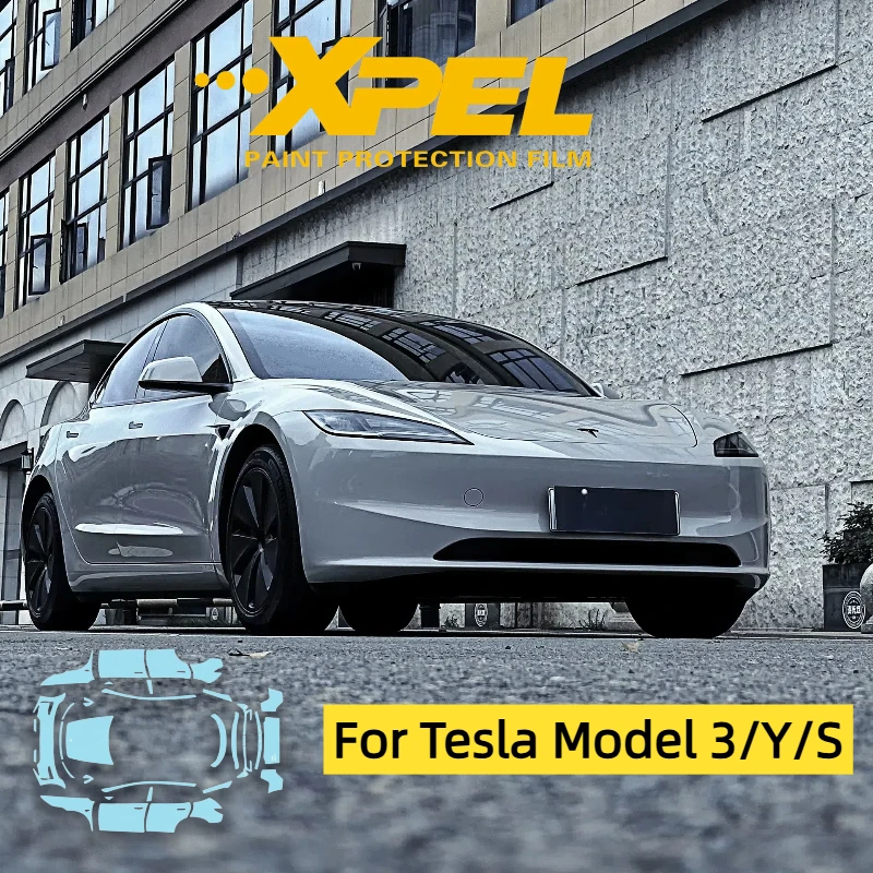 

XPEL PPF Tesla Защитная пленка для краски Материал ТПУ Зеркальный блеск Полная защита для модели 3/Y/S Пленка для всего тела